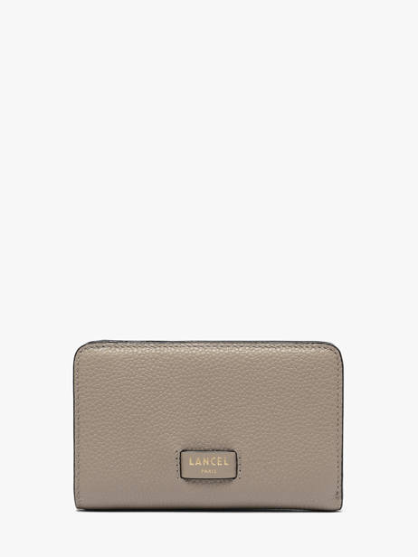 Compact Leather Ninon Zip Wallet Lancel Beige ninon A11123