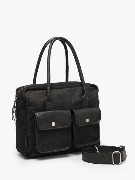 A4 Size Satchel Denim Paul marius Black denim DANDYDEN other view 2