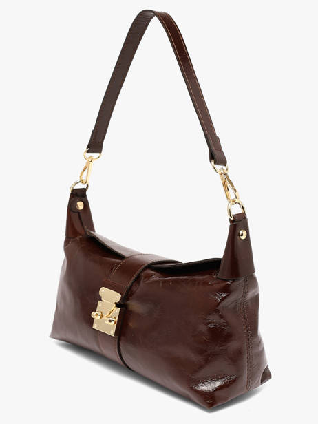 Shoulder Bag Shiny Sauvage Leather Milano Brown shiny sauvage SS26064 other view 2