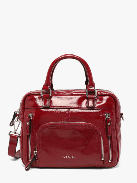 Leather Baby Macy Crossbody Bag Nat et nin Red vintage BABYMACY