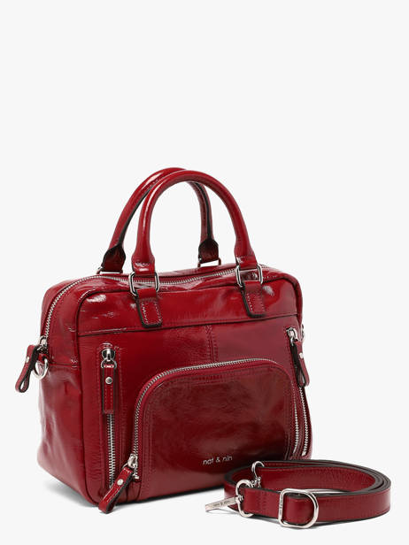 Leather Baby Macy Crossbody Bag Nat et nin Red vintage BABYMACY other view 2