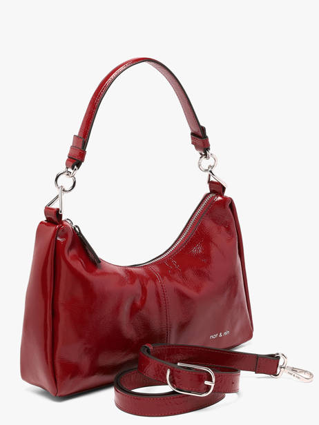Shoulder Bag Vintage Leather Nat et nin Red vintage REJINA other view 2