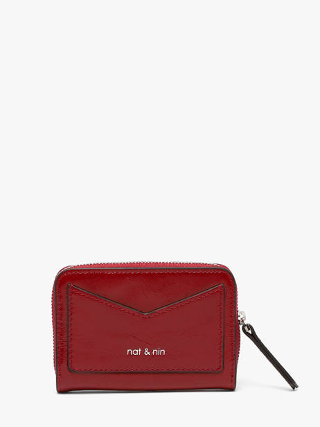 Coin Purse Leather Nat et nin Red vintage PIA