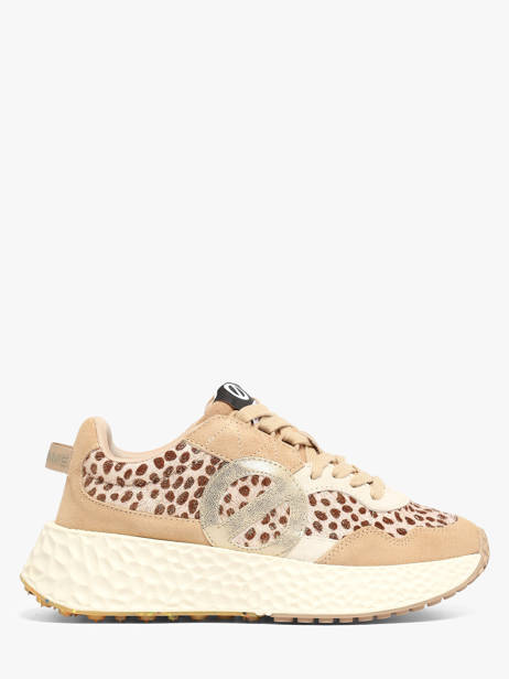 Platform Sneakers In Leather No name Beige women NNVESL04
