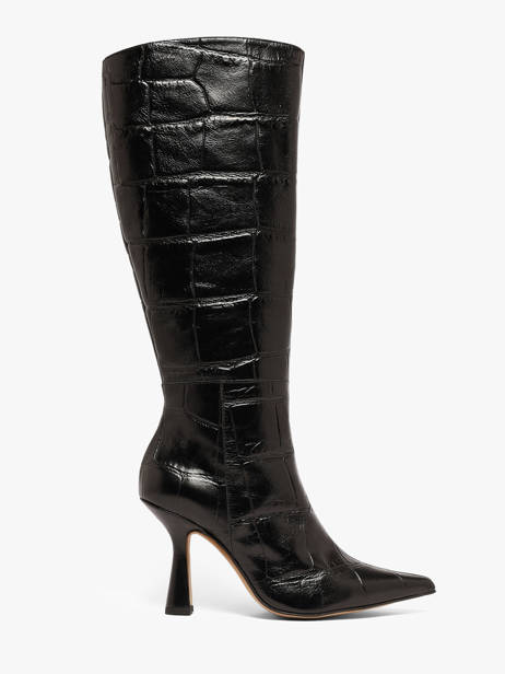 Stiletto Heel Boots In Leather Angel alarcon Black women 539F