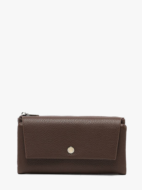Wallet With Coin Purse Grained Flora & co Brown grained F5039