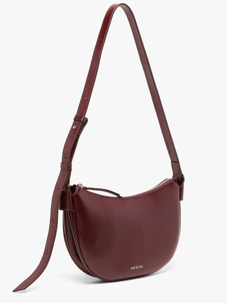 Shoulder Bag Vintage Leather Nat et nin Red vintage LUNE other view 3