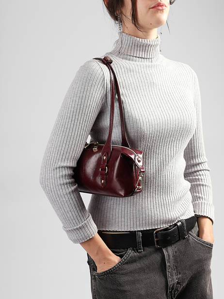 Shoulder Bag Shiny Sauvage Leather Milano Red shiny sauvage SS26065 other view 1