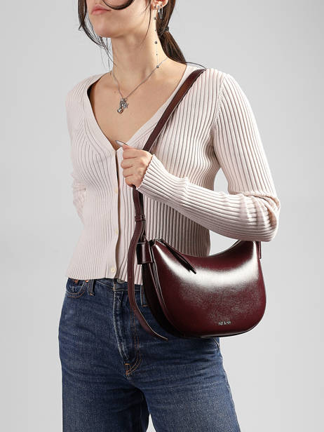 Shoulder Bag Vintage Leather Nat et nin Red vintage LUNE other view 1
