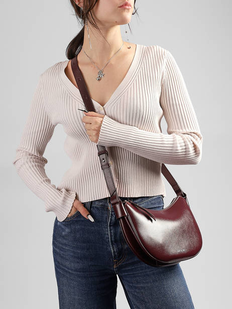 Shoulder Bag Vintage Leather Nat et nin Red vintage LUNE other view 2
