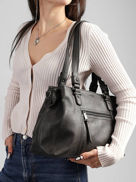 Shoulder Bag Gracieuse Hexagona Black gracieuse 315292 other view 2