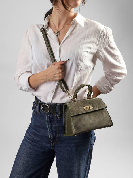 Shoulder Bag Velvet Caviar Leather Milano Green velvet caviar VC25116 other view 1