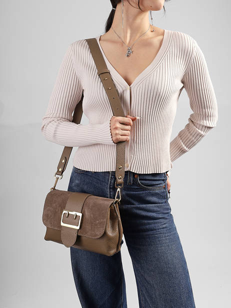 Satchel Velvet Caviar Leather Milano Gray velvet caviar VC25114 other view 1