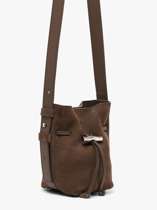 Longchamp Le roseau coulisse nubuck Handbag Brown
