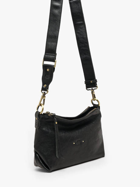Shoulder Bag Vintage Leather Mila louise Black vintage 3864CC other view 1