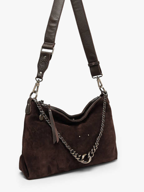 Sac Bandoulière Vintage Cuir Mila louise Marron vintage 3822VC1 vue secondaire 2