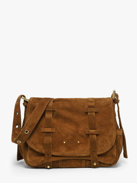 Sac Bandoulière Vintage Cuir Mila louise Beige vintage 3917V