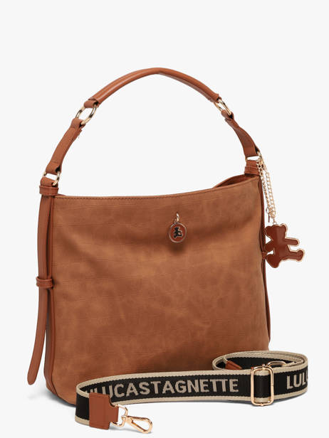 Sac Porté épaule Cadenas Lulu castagnette Marron cadenas BATISTE vue secondaire 1