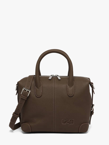 Sac Porté Main Clark Cuir Nathan baume Marron drive 1