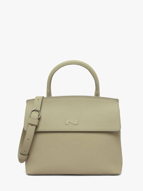 Sac Bandoulière Clarita Cuir Nathan baume Vert nathan 18