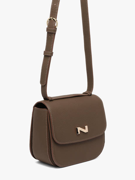 Sac Bandoulière Penelope Cuir Nathan baume Marron odyssey 1 vue secondaire 1
