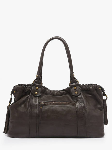 Sac Porté épaule Cow Cuir Basilic pepper Marron cow BCOW89 vue secondaire 5