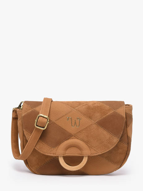 Sac Bandoulière Neflier Patchwork Woomen Marron neflier patchwork WNET04