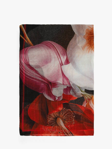 Foulard Imprimé Fleurs 80x180 Polyester Desigual Noir rosea 26WAWA17