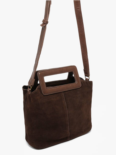 Sac Porté épaule Adeline Cuir Pieces Marron adeline 17166659 vue secondaire 1