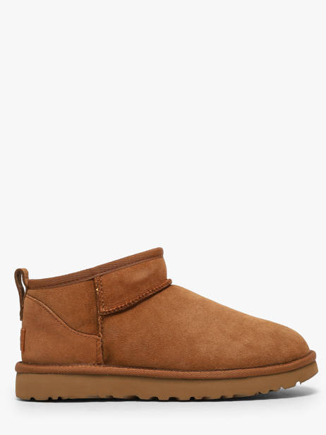 Boots Classic Ultra Mini En Cuir Ugg Marron women 1116109