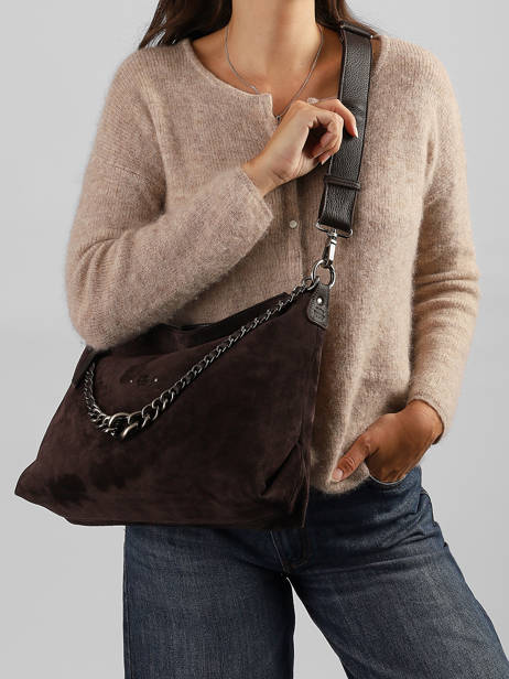 Sac Bandoulière Vintage Cuir Mila louise Marron vintage 3822VC1 vue secondaire 1