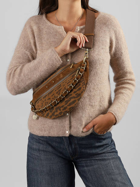 Sac Banane Cuir Mila louise Beige vintage 23689PA1 vue secondaire 1