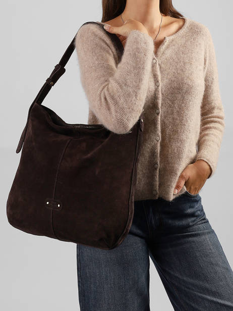 Sac Porté épaule Vintage Cuir Mila louise Marron vintage 23047V vue secondaire 1