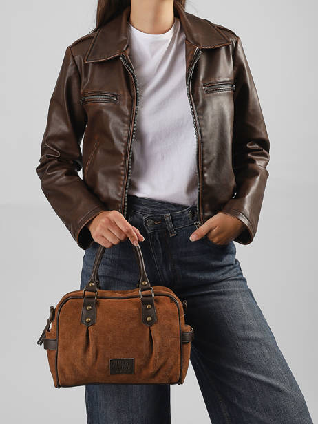 Sac Porté Main Vienne Cuir Basilic pepper Marron vienne BVIE03 vue secondaire 1