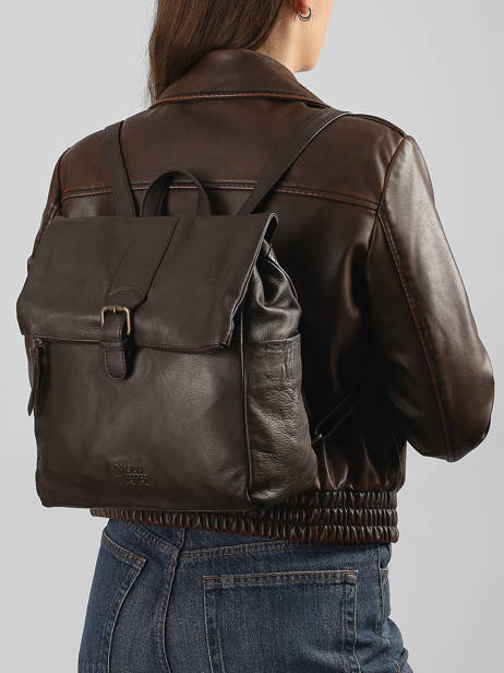 Sac à Dos A4 Cow Basilic pepper Marron cow BCOW50 vue secondaire 1
