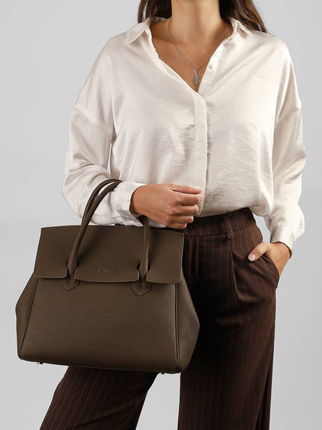 Sac à Main Clara Cuir Nathan baume Marron nathan 2 vue secondaire 1
