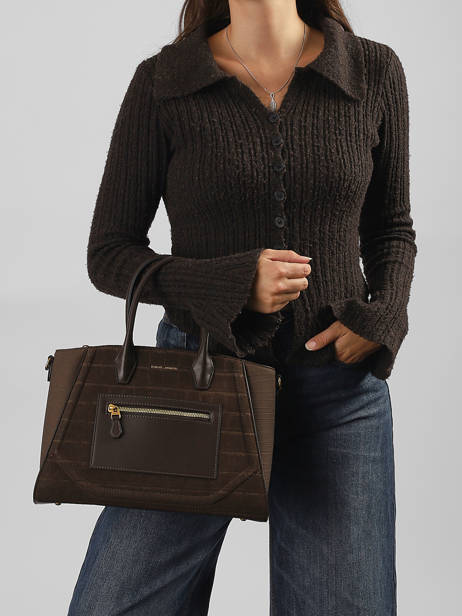 Sac Porté épaule Croco Chic David jones Marron croco chic 1 vue secondaire 1