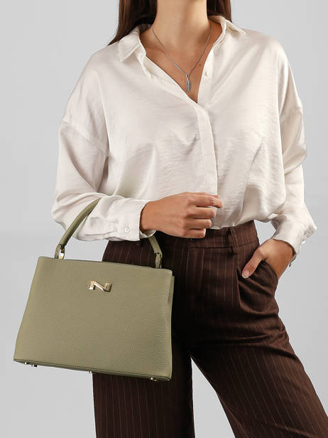 Leather Magnolia Top-handle Bag Nathan baume Green eden 3 other view 1