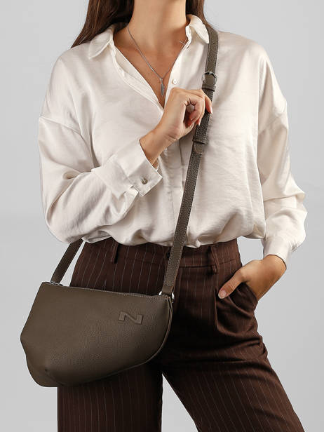 Leather Crossbody Bag Large City Perle Nathan baume Brown n city 1 other view 1