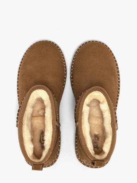 Bottines En Cuir Ugg Beige women 1180626 vue secondaire 2