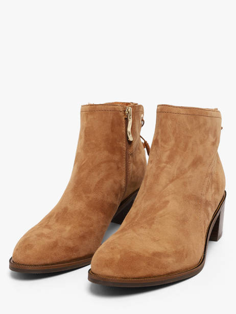 Heeled Boots In Leather Mam'zelle Beige women CSIUY55 other view 1