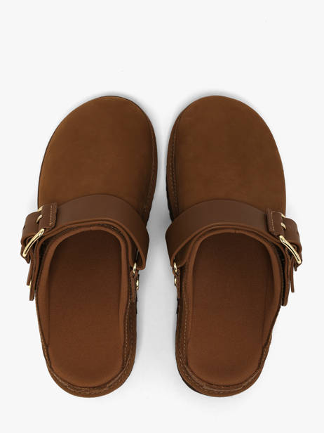 Mules Avec Brides En Cuir Ugg Marron women 1169590 vue secondaire 2