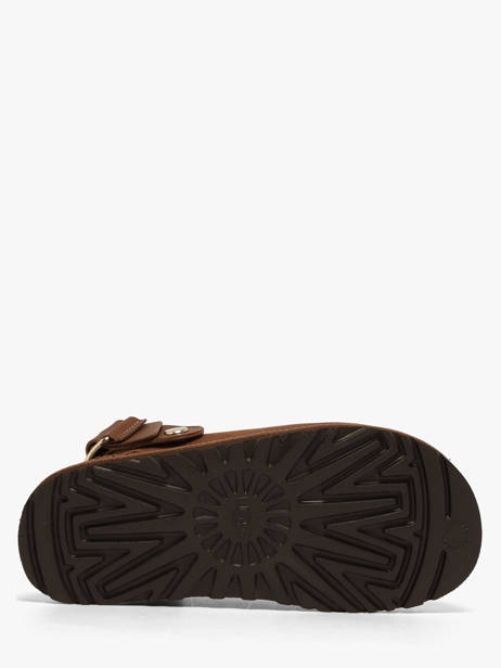 Mules Avec Brides En Cuir Ugg Marron women 1169590 vue secondaire 3
