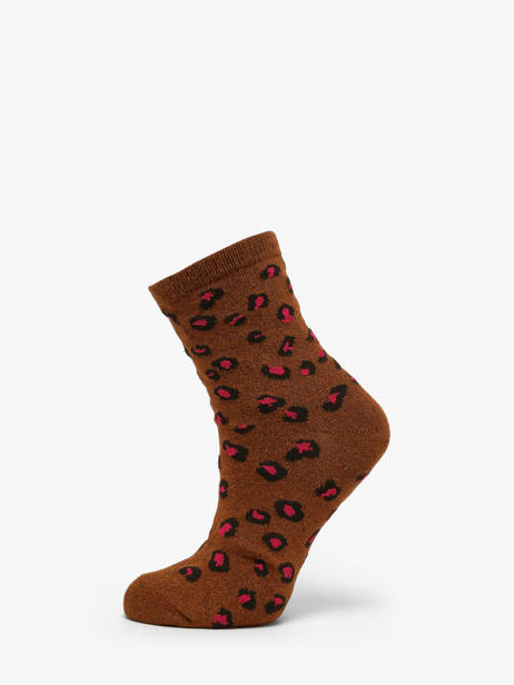 Socks Leopard Festival Pieces Brown socks women 17167038