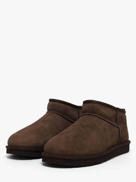 Leather Classic Ultra Mini Boots Ugg Brown men 1137391 other view 1