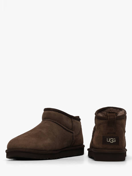 Leather Classic Ultra Mini Boots Ugg Brown men 1137391 other view 2