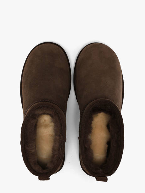 Leather Classic Ultra Mini Boots Ugg Brown men 1137391 other view 3