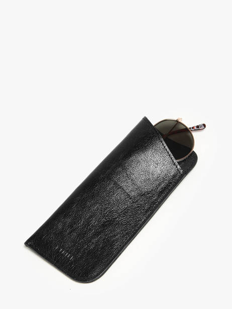 Sunglass Case Etincelle Irisée Leather Etrier Black etincelle irisee EETI5001 other view 1