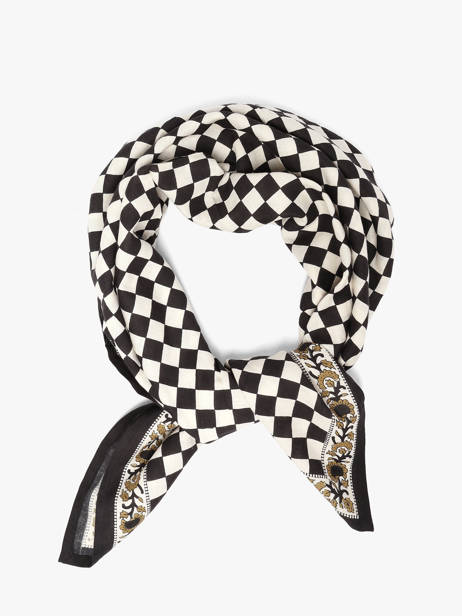 Grand Foulard Checks 100x100 Byzantine Noir foulard CHE