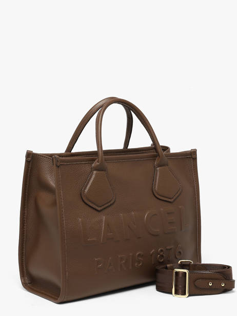 Cabas Zippé M Jour Cuir Lancel Marron jour A12996 vue secondaire 2